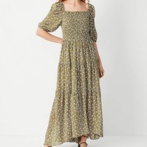 Ann Taylor Olive Green Maxi Dress - NEW WITH TAGS